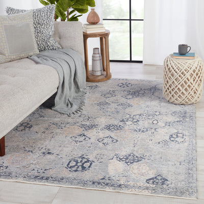 product image for Ballad Rune Gray & Navy Rug 4 85