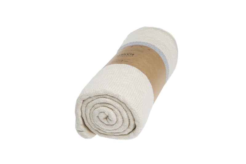 media image for knitted stripes blanket in natural grey design by lorena canals 8 234