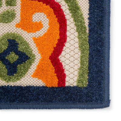 product image for Tela Indoor/ Outdoor Medallion Multicolor Area Rug 57