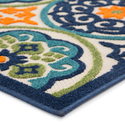 product image for Tela Indoor/ Outdoor Medallion Multicolor Area Rug 80