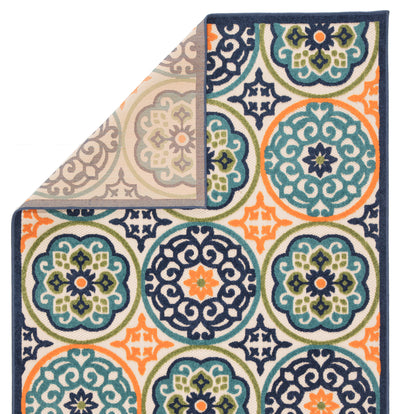 product image for Tela Indoor/ Outdoor Medallion Multicolor Area Rug 95