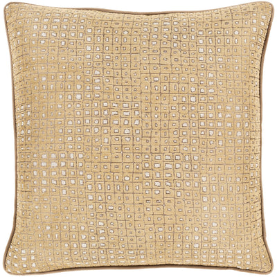 product image of Biming BMG-004 Woven Square Pillow in Tan & Ivory by Surya 526