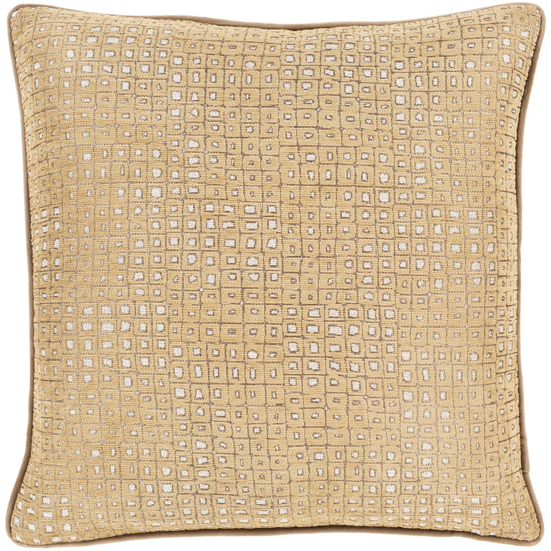 media image for Biming BMG-004 Woven Square Pillow in Tan & Ivory by Surya 275