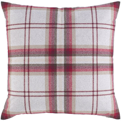 product image for Benji BNJ-001 Knitted Square Pillow in Burgundy & Taupe by Surya 86