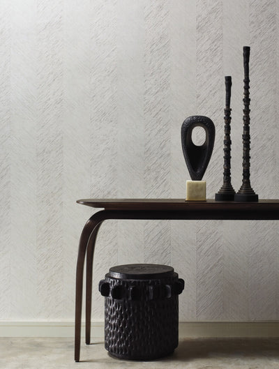 product image of Metallic Chevron Wallpaper in Grey from the Bohemian Luxe Collection by Antonina Vella 579