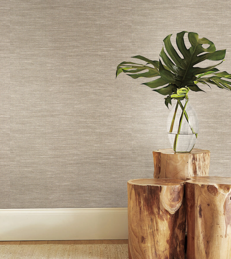media image for Paper and Thread Weave Wallpaper in Cream from the Bohemian Luxe Collection by Antonina Vella 297