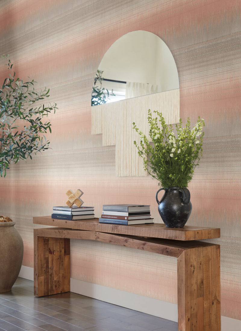media image for Desert Textile Wallpaper in Pink from the Bohemian Luxe Collection by Antonina Vella 292