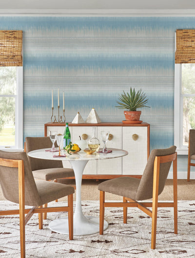 product image for Desert Textile Wallpaper in Blue from the Bohemian Luxe Collection by Antonina Vella 73