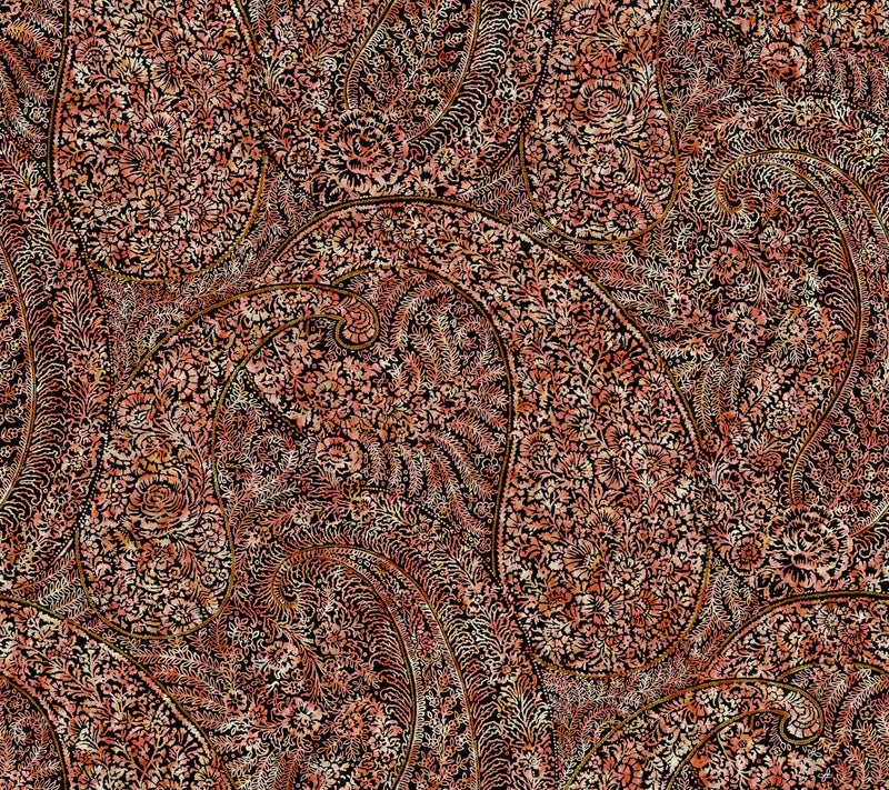 media image for Kashmir Dreams Paisley Wallpaper in Red from the Bohemian Luxe Collection by Antonina Vella 212