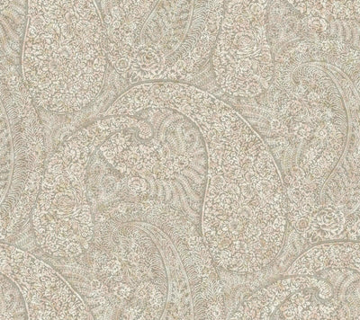 product image for Kashmir Dreams Paisley Wallpaper in Pink from the Bohemian Luxe Collection by Antonina Vella 37