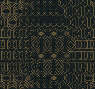 product image for Modern Chandelier Wallpaper in Black from the Bohemian Luxe Collection by Antonina Vella 78