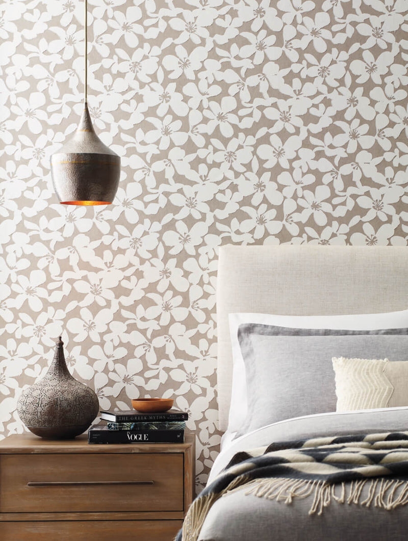 media image for Free Spirit Wallpaper in Brown from the Bohemian Luxe Collection by Antonina Vella 228