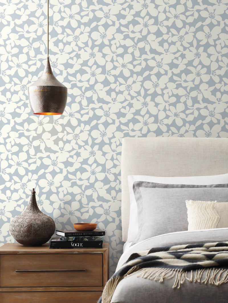 media image for Free Spirit Wallpaper in Blue from the Bohemian Luxe Collection by Antonina Vella 236