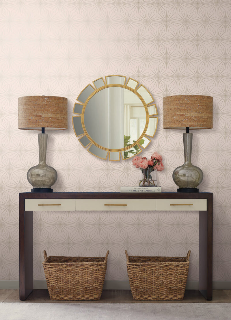 media image for Starlight Wallpaper in Pink/Glint from the Bohemian Luxe Collection by Antonina Vella 268