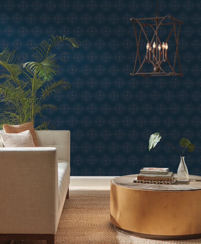 media image for Starlight Wallpaper in Blue/Silver from the Bohemian Luxe Collection by Antonina Vella 24