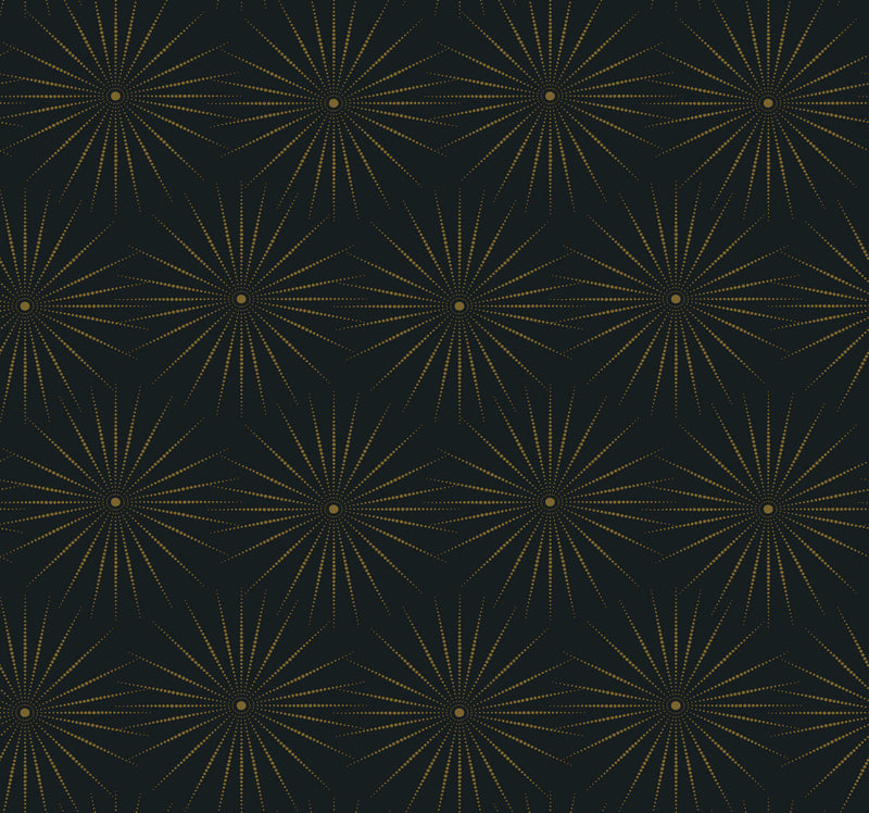 media image for sample starlight wallpaper in black gold from the bohemian luxe collection by antonina vella 1 280