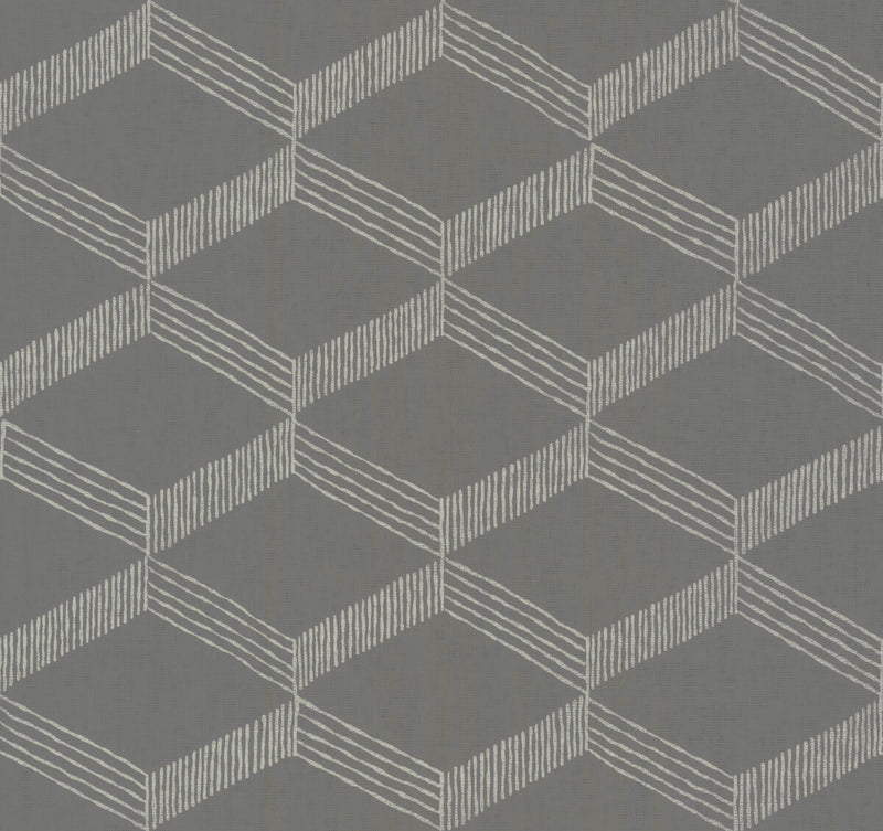 media image for Palisades Paperweave Wallpaper in Grey/White from the Bohemian Luxe Collection by Antonina Vella 278