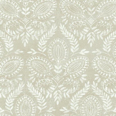 product image for Laurel Damask Wallpaper in Off White from the Bohemian Luxe Collection by Antonina Vella 16
