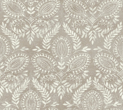 product image for Laurel Damask Wallpaper in Brown from the Bohemian Luxe Collection by Antonina Vella 86