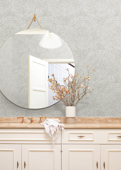 product image for Floret Wallpaper in Grey from the Bohemian Luxe Collection by Antonina Vella 50