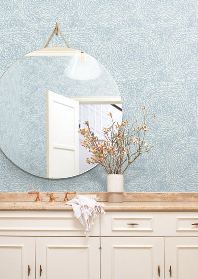 product image for Floret Wallpaper in Blue from the Bohemian Luxe Collection by Antonina Vella 57