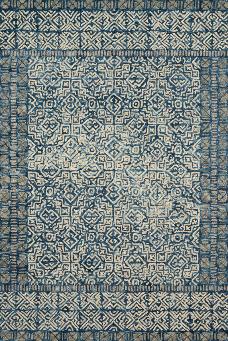 media image for Boceto Rug in Denim / Ivory by ED Ellen DeGeneres Crafted by Loloi 225