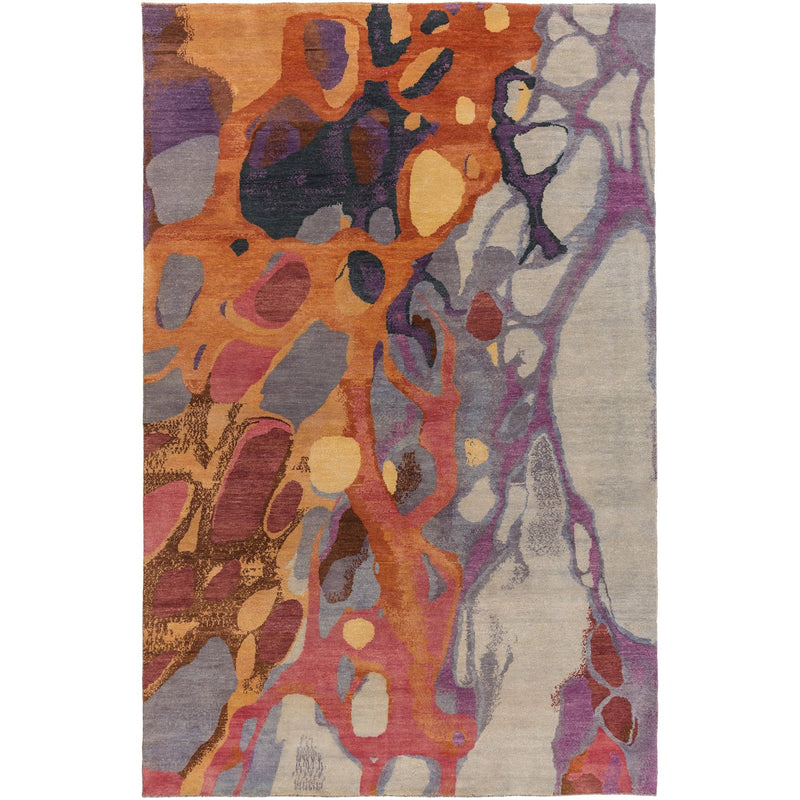 media image for Brought to Light BOL-4006 Hand Knotted Rug in Dark Red & Rose by Surya 22