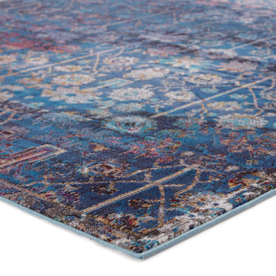 product image for Izar Trellis Rug in Blue & Red by Jaipur Living 5