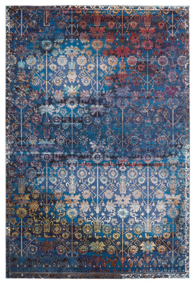 product image for Izar Trellis Rug in Blue & Red by Jaipur Living 25