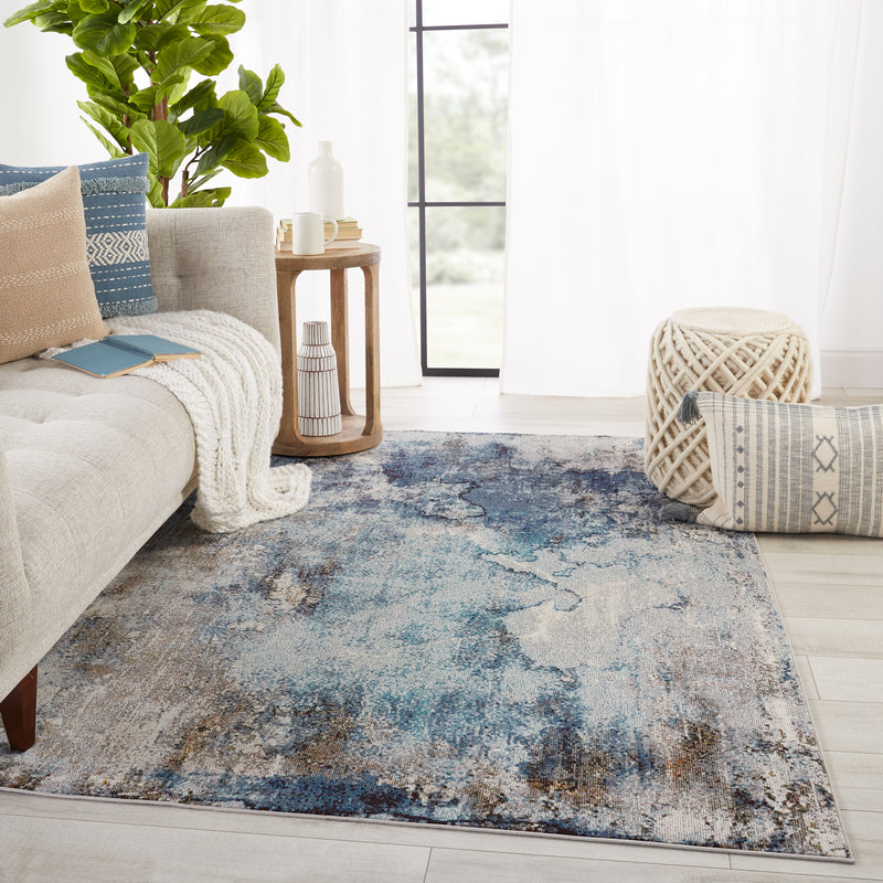 media image for Comet Abstract Rug in Blue & Brown by Jaipur Living 272