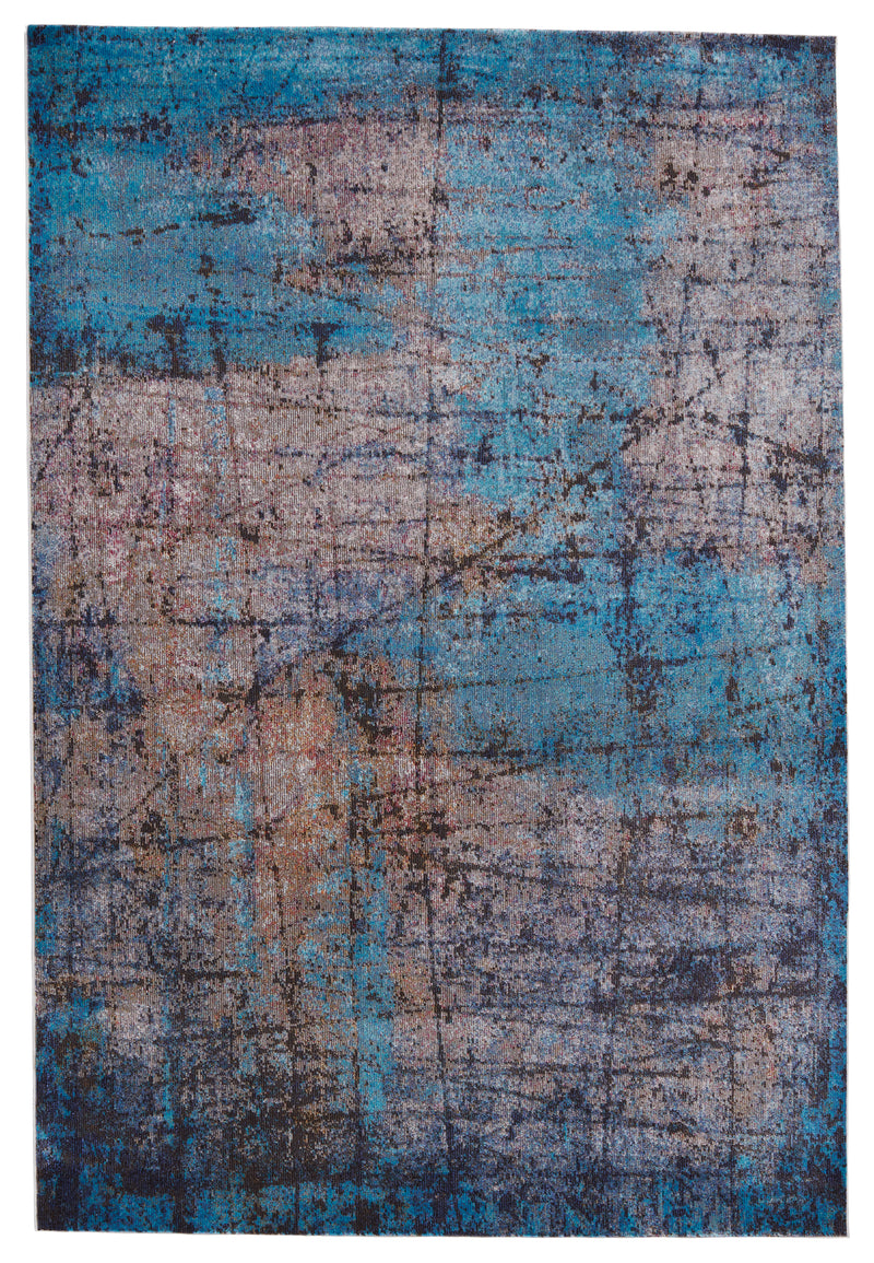 media image for Hoku Abstract Rug in Blue & Brown by Jaipur Living 253