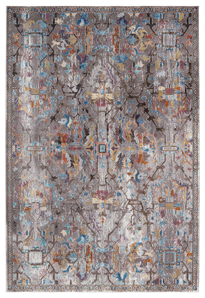 product image of Namid Trellis Rug in Gray & Multicolor by Jaipur Living 595