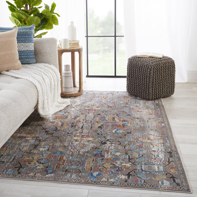 product image for Namid Trellis Rug in Gray & Multicolor by Jaipur Living 87