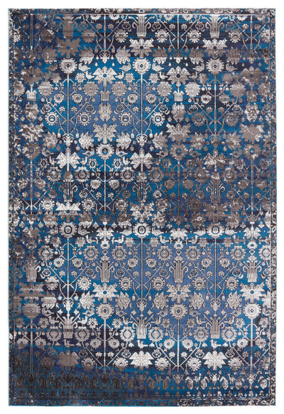 product image of Izar Trellis Rug in Blue & White by Jaipur Living 574