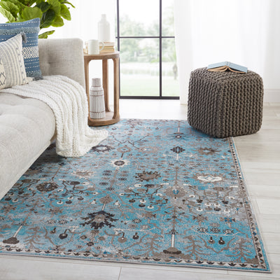 product image for Zaniah Trellis Rug in Light Blue & Gray by Jaipur Living 33