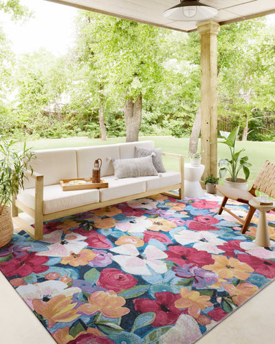 product image for Botanical Indoor/Outdoor Navy/Multi Rug 54