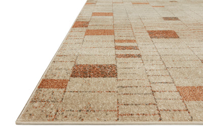 product image for Bowery Rug in Tangerine / Taupe by Loloi II 45