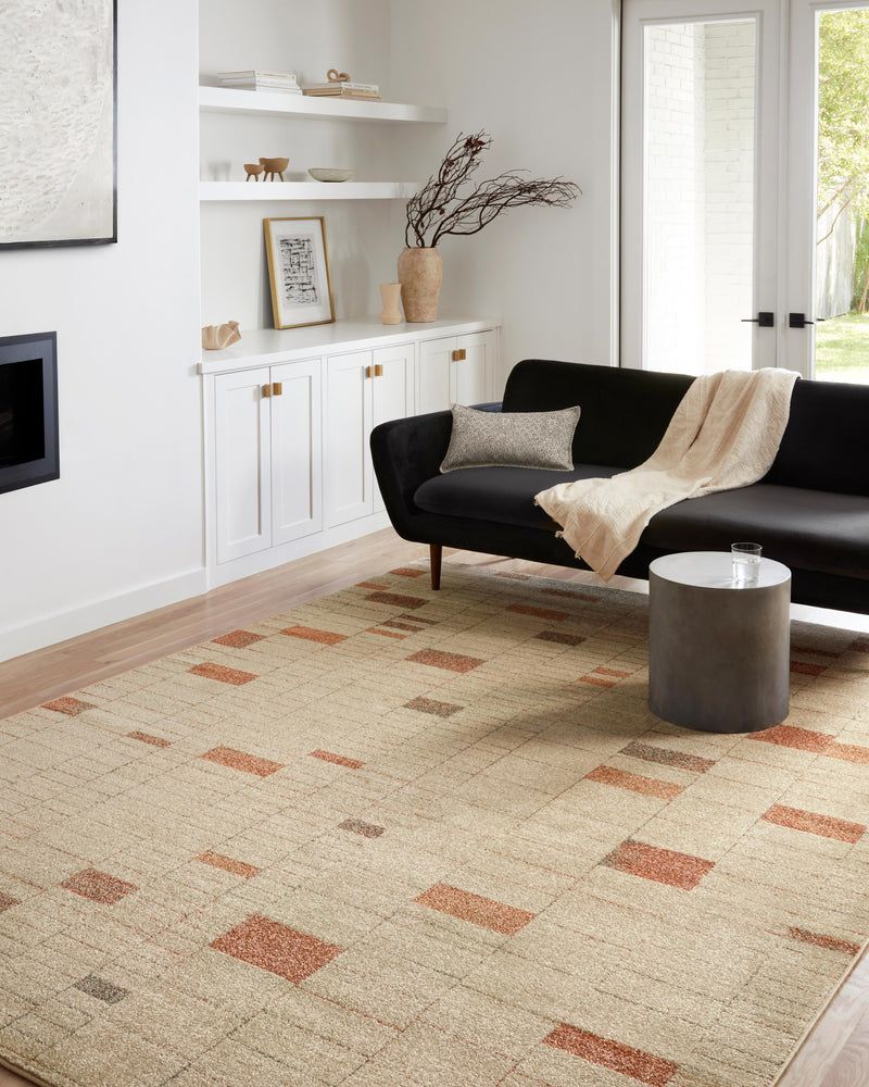 media image for Bowery Rug in Tangerine / Taupe by Loloi II 288