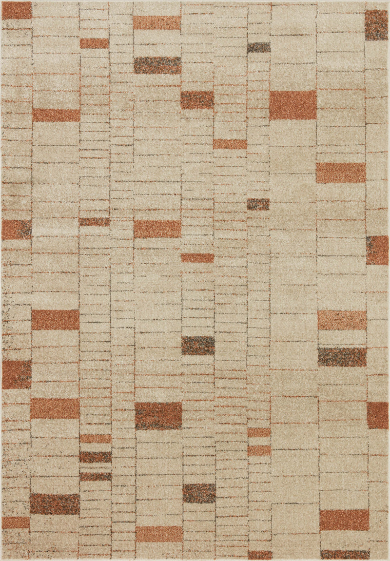 media image for Bowery Rug in Tangerine / Taupe by Loloi II 279