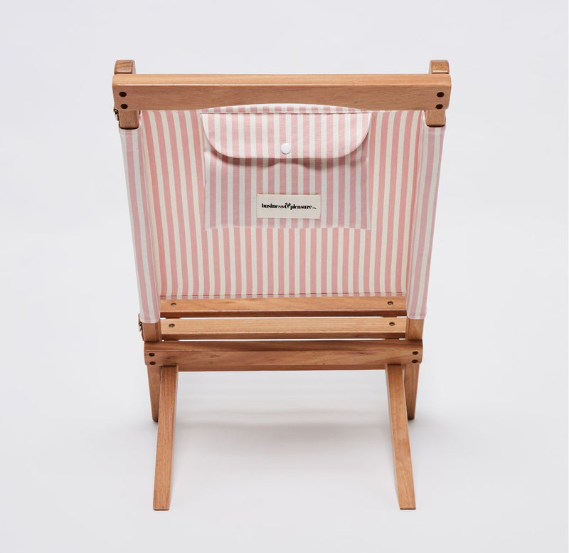 media image for laurens pink stripe 2 piece chair by business pleasure co bpc 2 lau pnk 2 246