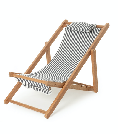product image of laurens navy stripe mini sling chair by business pleasure co bpc msl lau str 1 594
