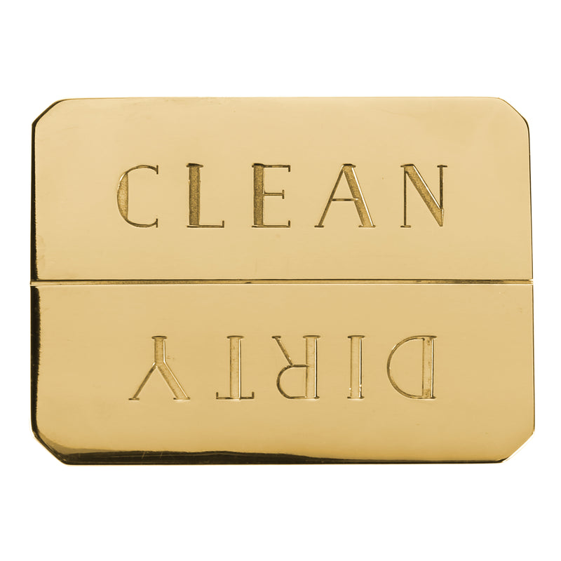 media image for Clean/Dirty Dishwasher Magnet in Solid Brass design by Sir/Madam 239