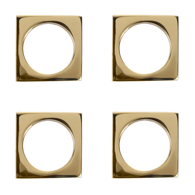 product image of Set of 4 Modernist Napkin Rings in Solid Brass design by Sir/Madam 563