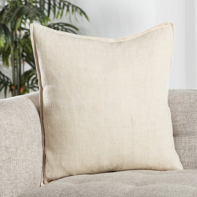 product image for Burbank Blanche Reversible Cream Pillow 4 32