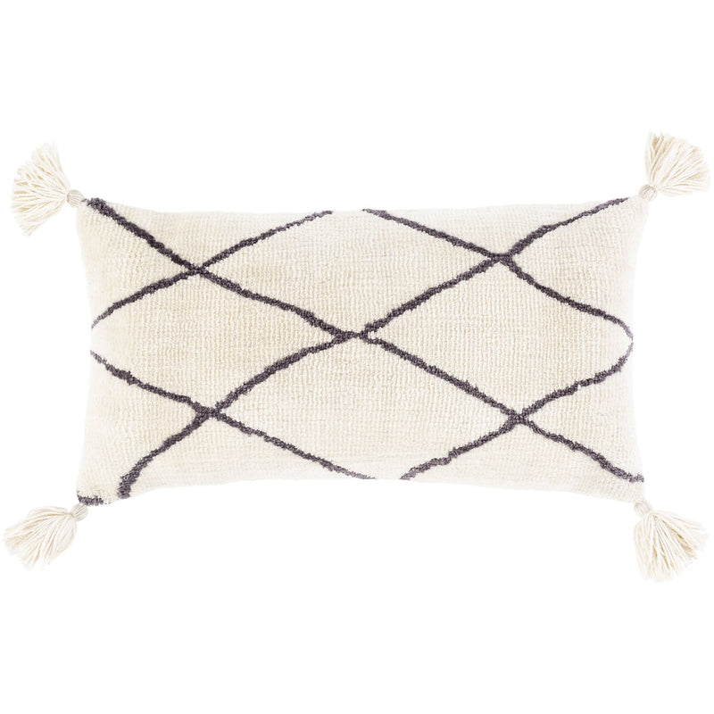 media image for Braith BRH-005 Woven Pillow in Cream & Charcoal by Surya 262