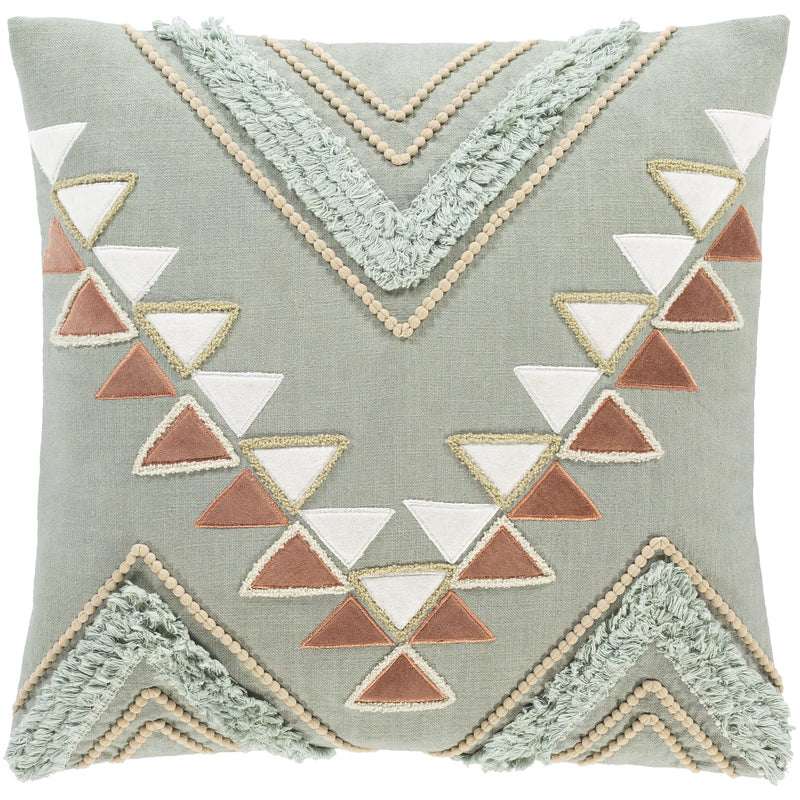 media image for Bisbee BSB-001 Woven Pillow in Clay & Mint by Surya 270