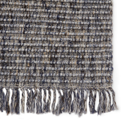 product image for Caraway Handmade Solid Rug in Blue & Gray 20