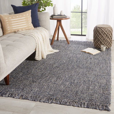 product image for Caraway Handmade Solid Rug in Blue & Gray 87