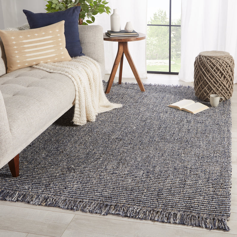 media image for Caraway Handmade Solid Rug in Blue & Gray 261