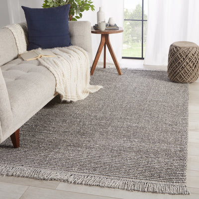 product image for Caraway Handmade Solid Rug in Gray & Cream 74
